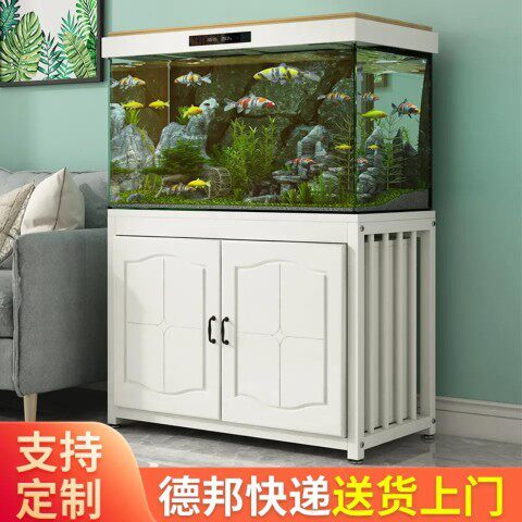鱼缸底柜铁艺金属龟缸桌底架B家用定制欧式客厅鱼缸底座架子
