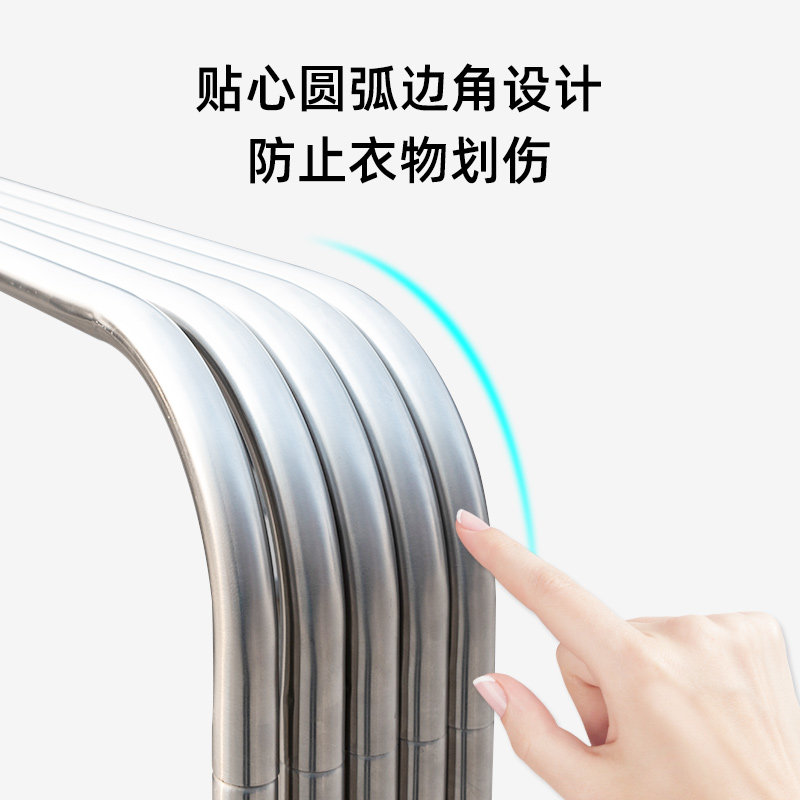 室外晾衣c架落地晒被子神器户外折叠不锈钢楼顶天台晒衣架防风衣