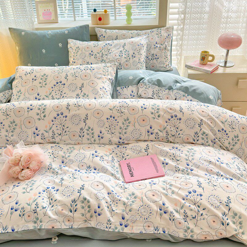 卡通全棉印花单件被套小清新100单品被罩宿舍M单双人180*220cm