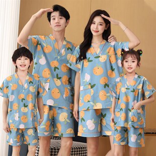 亲子汗蒸服2024新款纯棉男洗浴服女大码儿童汤泉衣服足浴服浴裤