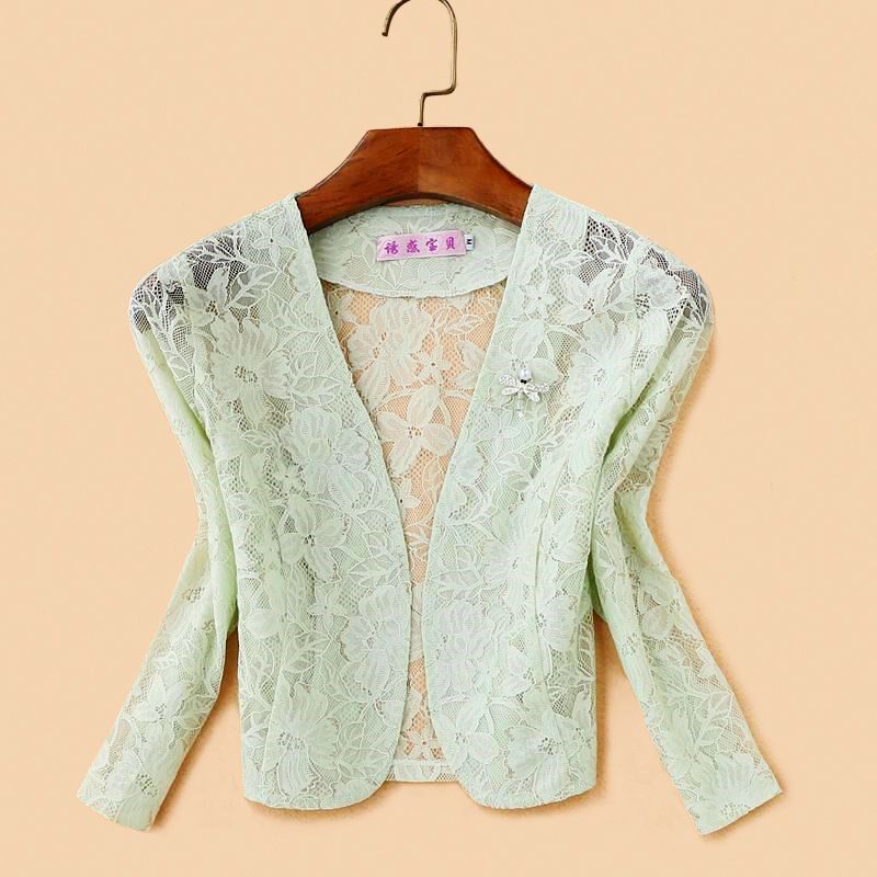 中式复古镂空披肩防晒外套开衫2025旗袍新款短款薄款蕾丝短外套夏