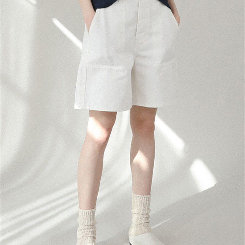 韩版五分裤女春夏百搭甜酷短裤宽松直筒裤高腰中裤运动骑行裤子
