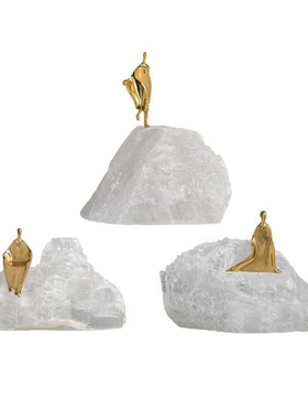 新中式软装饰品摆件家居现代w简约桌面玄关博古架样板房间书房摆