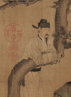 五代 周文矩 琉璃堂o人物图 古代人物国画 文苑图 高清艺术微喷画