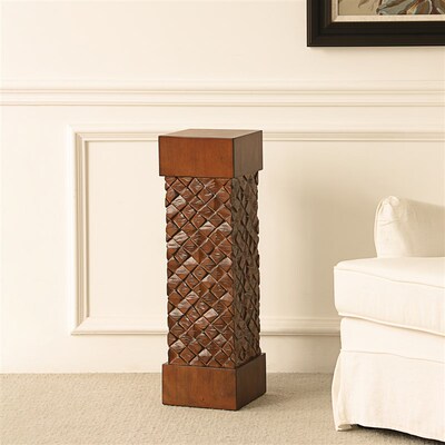 形上实木墩子花架底座雕塑艺术品摆件F民宿酒店落地玄关装饰台柱