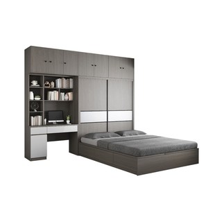 榻榻米衣柜床一体i小户型多功能现代简约1.8实木储物床1.2米儿童