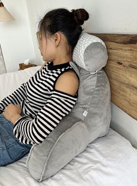 床头看手机靠垫2023新款懒人靠枕床头护颈护腰Q夏季冰豆豆腰靠背