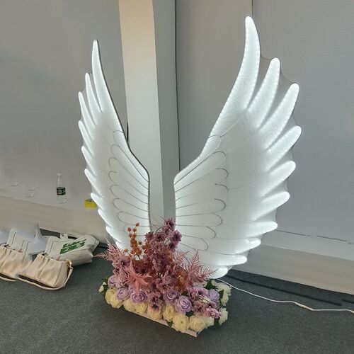 新款翅膀摆件婚庆道具天使之翼婚礼E现场布置模型铁艺婚礼背景装