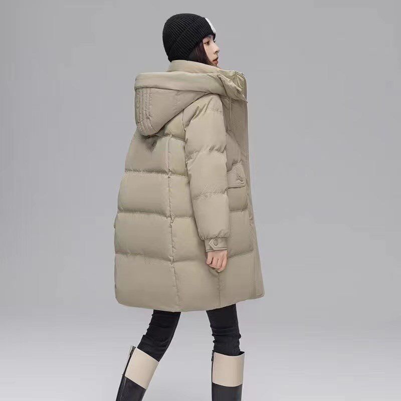 廓形羽绒棉服女中长宽松加厚外套2024冬季新款韩版棉衣面包服百搭