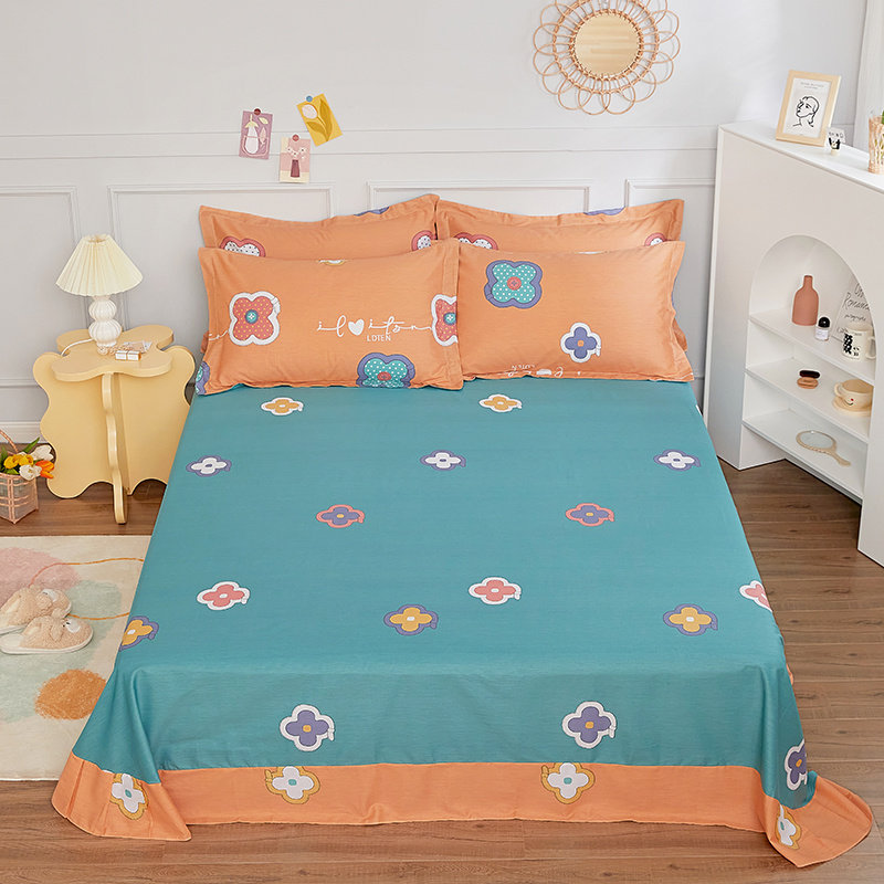 简约全棉四件f套纯棉被套床单1.8m2.0米双人床上用品4件套多规格