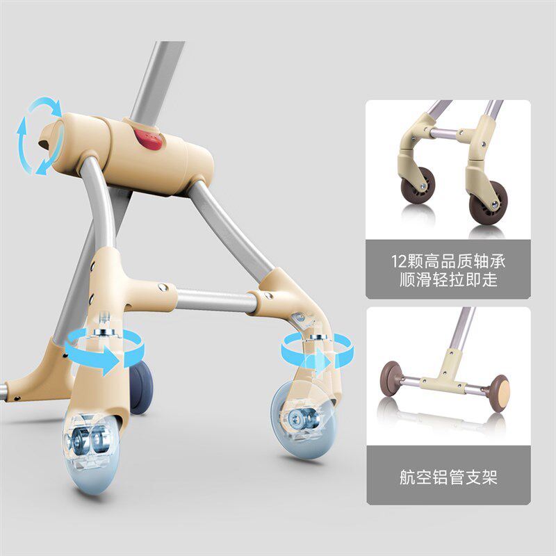 奶爸懒人卡通行李箱儿童拉杆可坐骑溜遛娃L推车男女宝宝登机旅行
