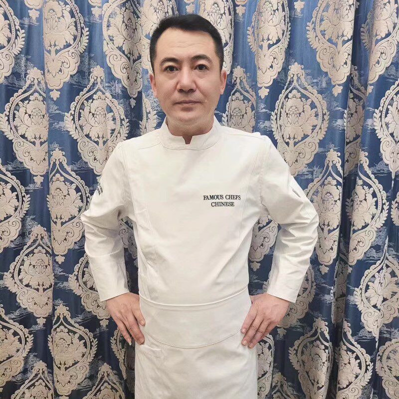 红衣坊厨师工作服男长袖秋冬季y酒店厨师长总厨餐厅后厨餐饮定制