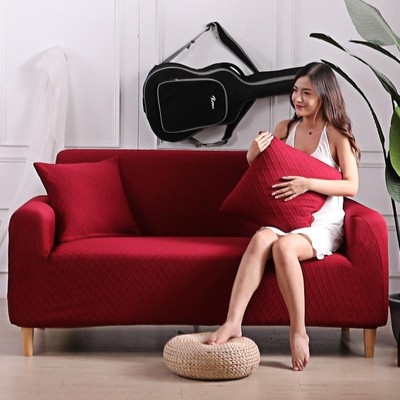 沙发套罩贵妃位冬款小沙发v套罩深灰色沙发套罩三人位加贵妃皮沙