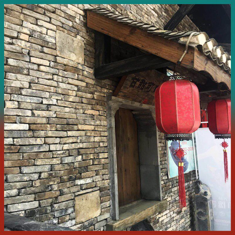 中式古建青砖外墙k砖 老砖切片 老旧青砖侧皮 土窑黏土砖老青砖条