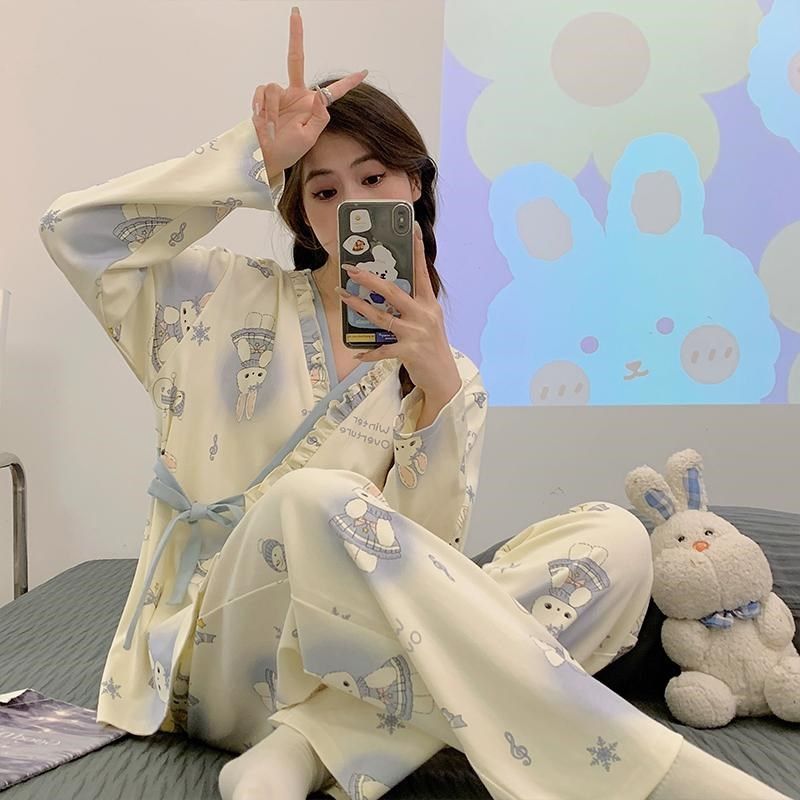 月子服纯棉3月份春秋a类产后哺乳期孕妇睡衣夏季薄款4产妇家居服