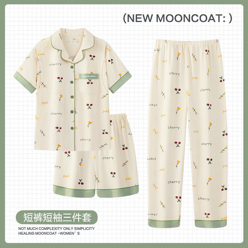 三件套月子服夏季薄款产后孕妇睡衣春秋纯棉哺乳产妇待产喂奶专用
