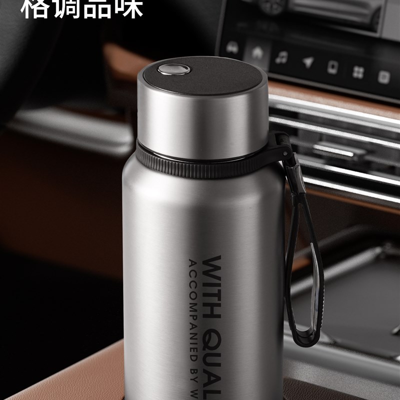 全钢闷茶杯保温杯大容量茶水分离杯磁弹J泡茶杯车载男款大号喝茶