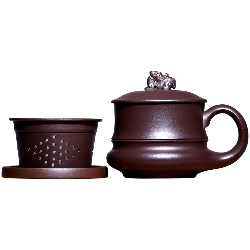 宜兴紫砂杯e男士纯全手工带过滤内胆非陶瓷杯子紫砂茶杯大容量盖