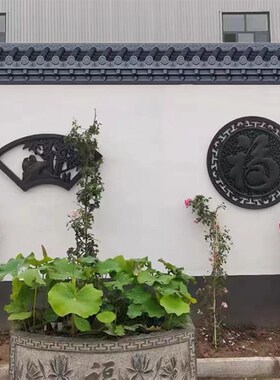 加大加厚封底瓦免架瓦塑料装饰瓦新中式I仿古瓦门头瓦围墙瓦屋檐