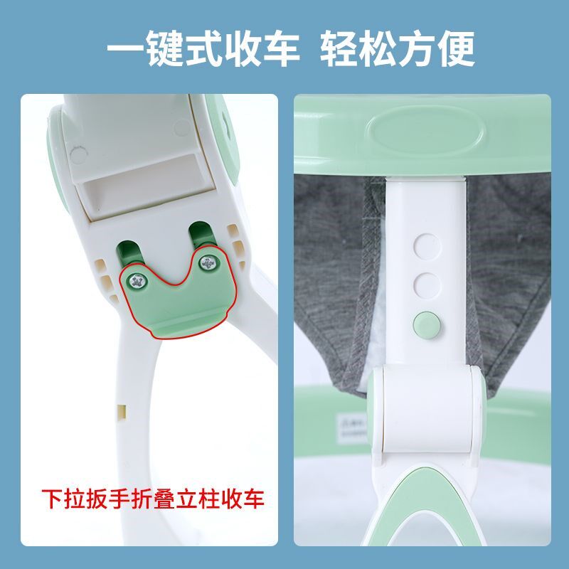 婴儿学步车防侧翻防O型腿宝宝手推车可I坐可推脚步车学行车免安装