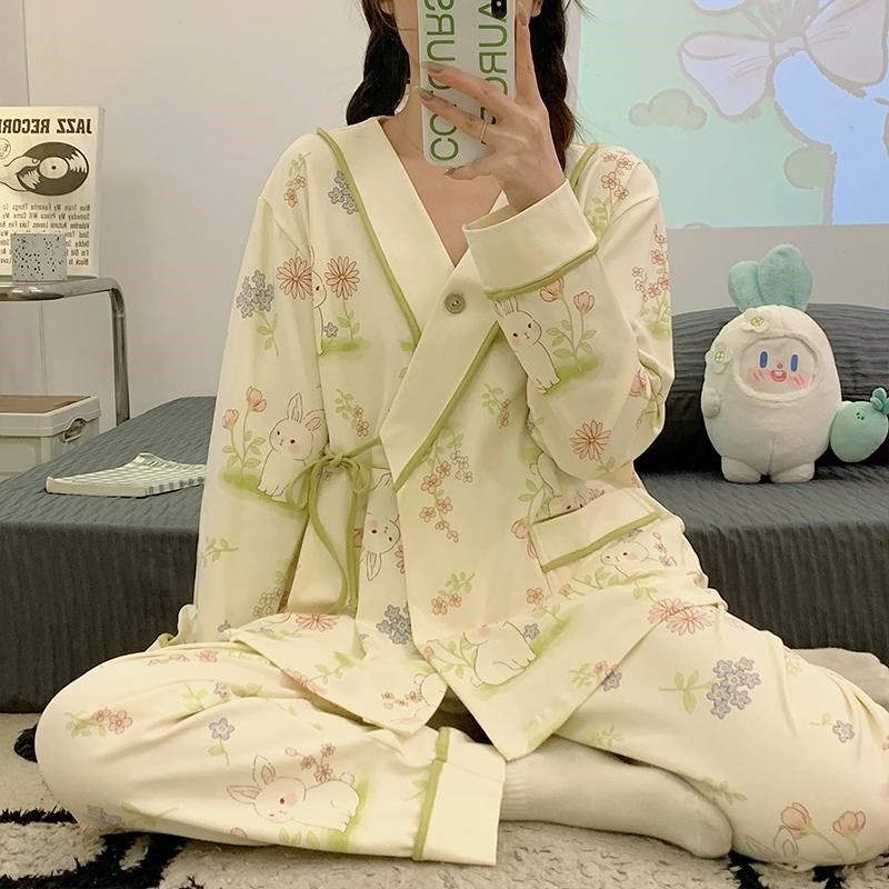 月子服纯棉a类春秋产后3月份4哺乳孕妇睡衣春夏季薄款产妇5家居服