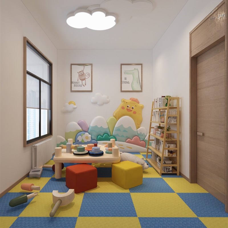 幼儿园墙围c软包儿童房卡通防撞汽车软包贴榻榻米靠背床围墙贴自