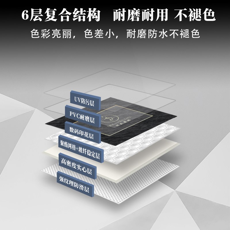 电梯地垫轿厢地板PVC电梯地毯地胶C定制logo图案仿大理石耐磨防水图片