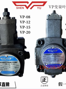 VP-20-FA3变量叶片泵VP-15 30 40FA3台湾SHENYU液压油泵VP1-20-70