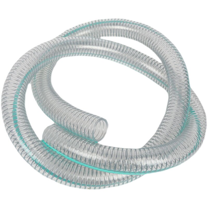 加厚食品级钢丝软管pvc透明塑料加厚水管透明无味螺旋真空卫生级