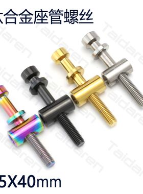 钛合金座管螺丝M5X40mm 山地车/公路车汤神座管坐杆钛螺丝