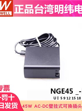 NGE45明纬医疗型U24V开关电源U12V5适配器I05/15/18/48P1J GSM40A