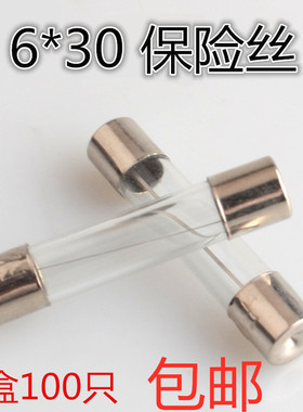 6*30保险丝管6x30 玻璃保险丝 1盒100个 1盒