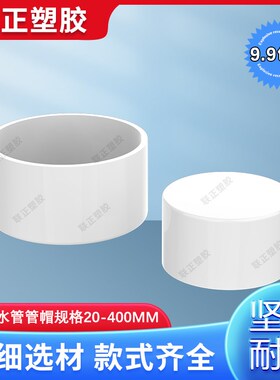 pvc给水堵头 堵帽 管堵125 140 160 200 250 315 400加厚保护盖子