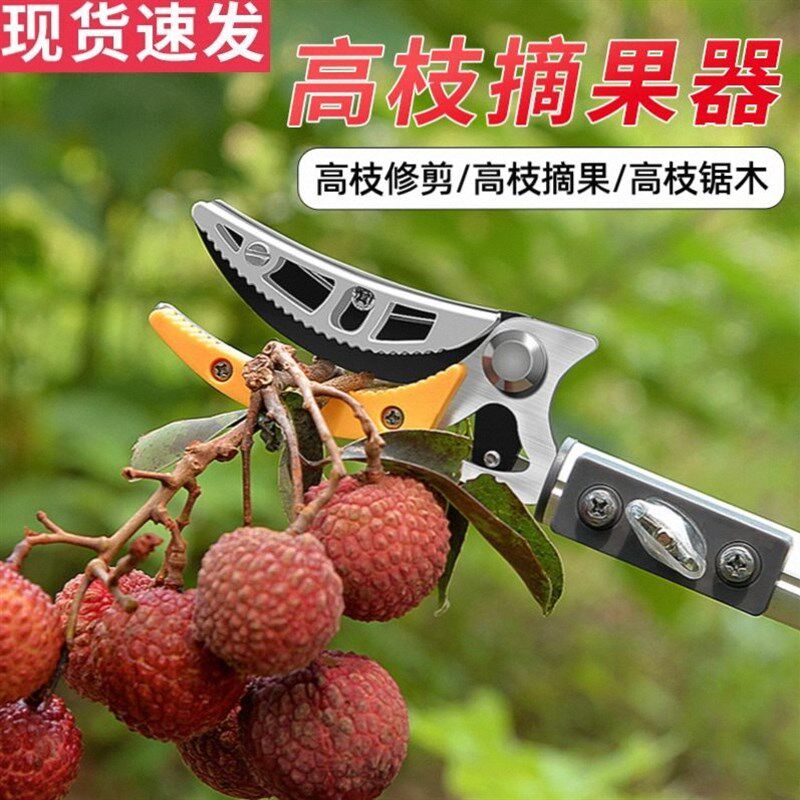 新款摘果修枝剪伸缩高空摘水果剪刀加长采摘器荔枝枇杷芒果高枝剪