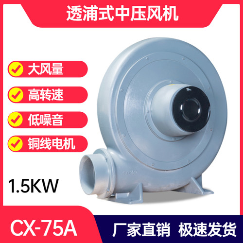 透浦式风机CX-100A 离心式中压风机  工业气体输送鼓风机380V强力