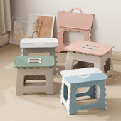 小凳子家用塑料凳便携折叠小板凳简约浴室防滑矮凳门口换鞋 凳坐凳