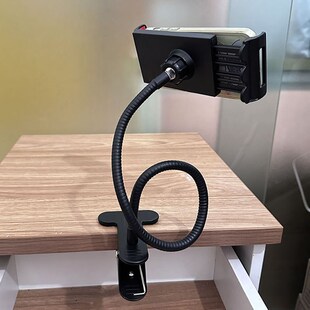 金属强力大力夹手机支架软管支撑架桌面直播手机夹床头360度软管