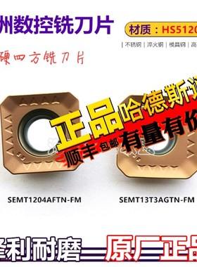 株洲哈德数控铣刀片四方铣刀粒SEMT1204AFTN 13T3AGTN HS5120特惠