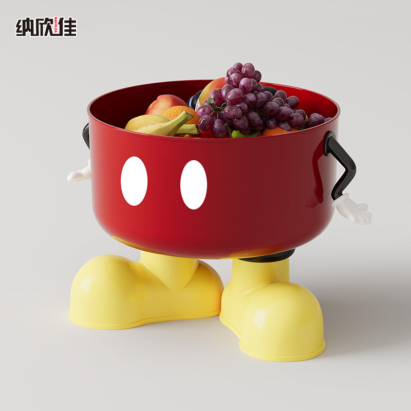 桌面收纳盒带盖高颜值客厅茶几零食水果盘大容量积木玩具杂物整理