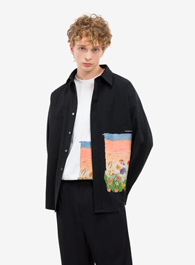 PROJECTJOIN龚俊汪苏泷孟佳此沙明星同款油画衬衫