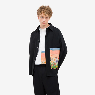 龚俊汪苏泷孟佳此沙同款油画衬衫