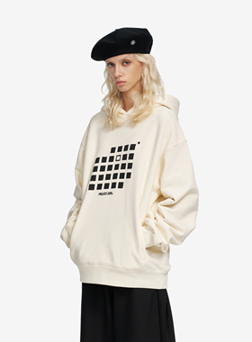 PROJECTJOIN非对称斜肩帽衫