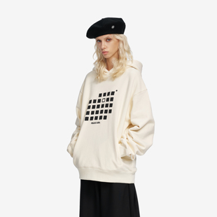 PROJECTJOIN非对称斜肩帽衫