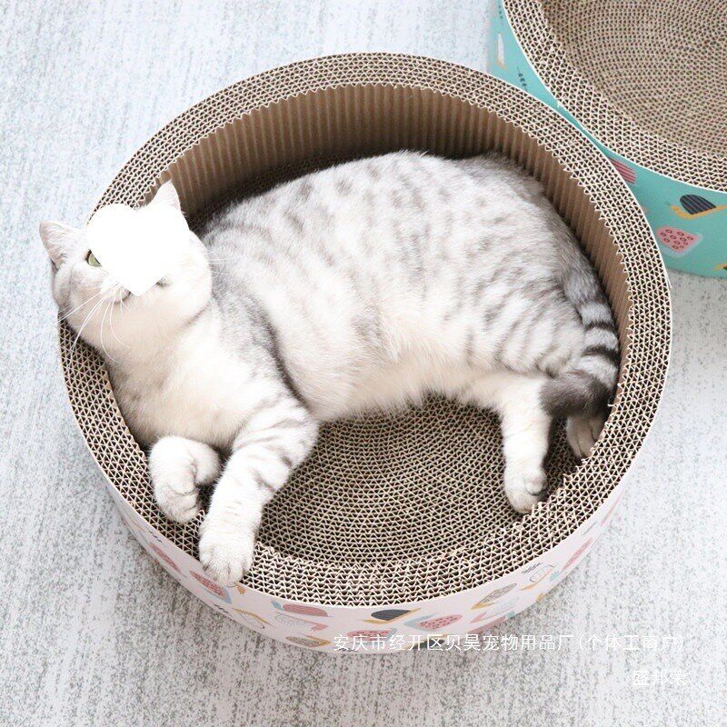 大号猫抓板卡通圆窝可爱动物碗形B猫窝爪板瓦楞纸磨爪蹭痒猫抓板