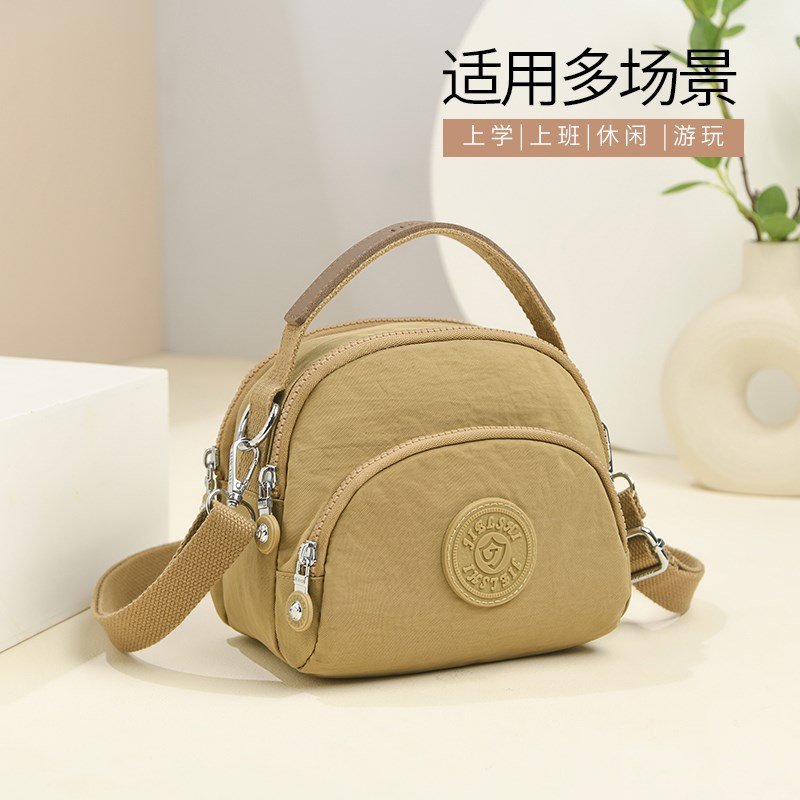 单肩斜挎手提包女2024新款迷你大容量两用尼龙牛津布包轻便手拎包