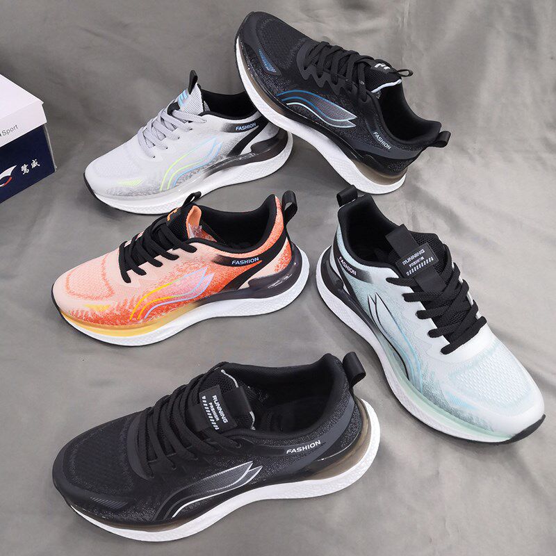 鹭威运动鞋男春秋季新款特大码跑步鞋网面减震单鞋防滑耐磨超轻底