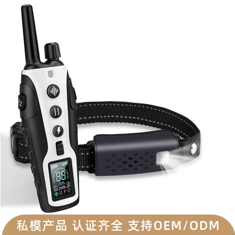 新款彩屏训狗器超长遥控距v离充电双电量显示智能止吠器训练狗脖