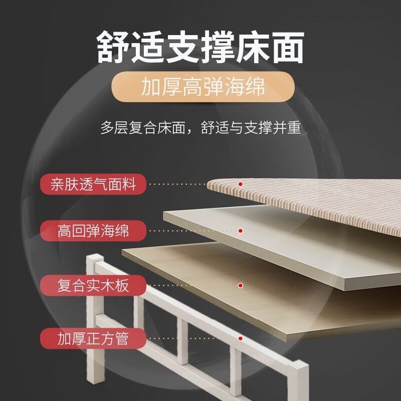 折叠床双人结实耐用加固一人小尺寸单人儿童N午睡可拆收收缩2米长