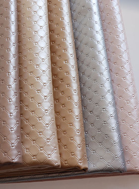 圆点压花纹皮革面料防水PUu皮料沙发软包硬包床头装饰背景墙人造