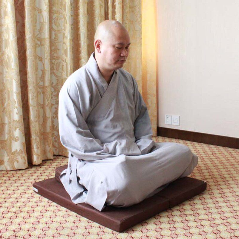 【明乐佛】法眼寺 网络禅堂双层斜坡折叠型6M0cm椰丝打坐垫 坐禅